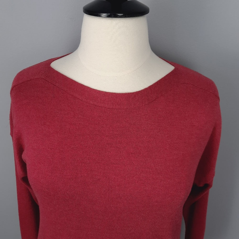 Chico's Raspberry Red Lightweight Knit Sweater - Picture 2 of 10